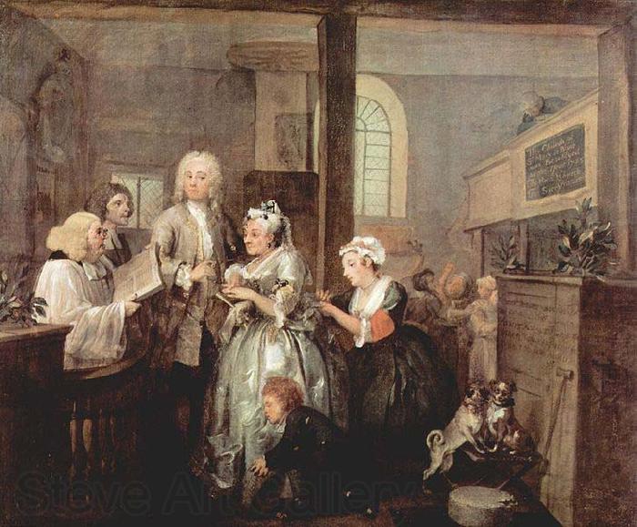 William Hogarth A Rake's Progress - Marriage France oil painting art